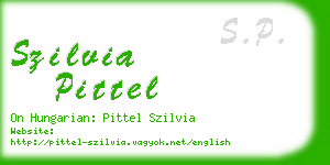 szilvia pittel business card